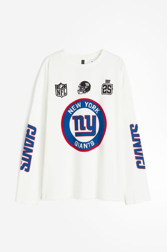 Oversized Shirt mit Print Cremefarben/NFL, Tops in Größe S. Farbe: - H&M - Modalova