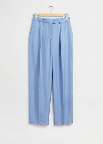 Lockere, elegante Hose mit Bügelfalten Hellblau, Anzughosen in Größe 36. Farbe: - & Other Stories - Modalova