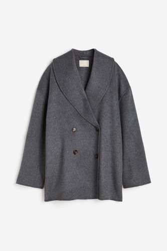 Oversize-Mantel aus Wollmix Dunkelgraumeliert, Mäntel in Größe S. Farbe: - H&M - Modalova