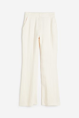 Ausgestellte Hose aus Viskose Cremefarben, Anzughosen in Größe 46. Farbe: - H&M - Modalova