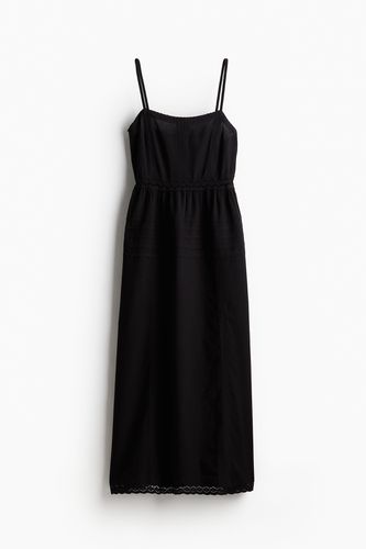 Baumwollkleid mit Spitzenborten Schwarz, Alltagskleider in Größe XS. Farbe: - H&M - Modalova