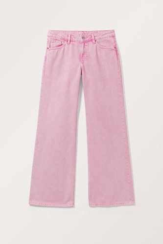 Jeans Imoo mit weitem Bein und niedrigem Bund Gewaschenes Rosa, Baggy in Größe 28/32. Farbe: - Monki - Modalova