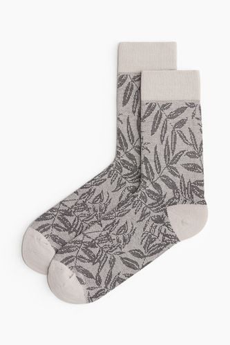 Gemusterte Strümpfe Beige/Blattmuster, Socken in Größe 40/42. Farbe: - H&M - Modalova