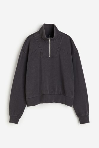 Oversized Sweatshirt mit Zipper Dunkelgrau, Sweatshirts in Größe XXS. Farbe: - H&M - Modalova