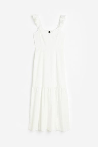 Rückenfreies Kleid in Broderie Anglaise Cremefarben, Alltagskleider Größe XS. Farbe: - H&M - Modalova