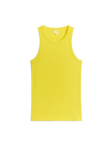 Rippenträgerhemd mit Racerback Gelb, Westen in Größe XS. Farbe: - Arket - Modalova