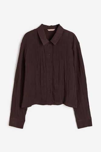Bluse mit Langarm Dunkelbraun, Freizeithemden in Größe M. Farbe: - H&M - Modalova