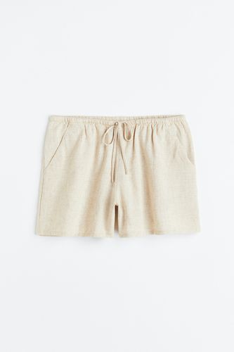 Pull-on-Shorts aus Leinenmix Hellbeige in Größe L. Farbe: - H&M - Modalova