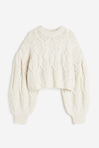Pullover mit Zopfmuster Naturweiß in Größe L. Farbe: - H&M - Modalova