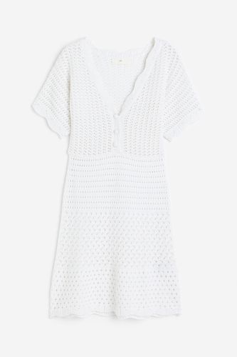Kleid im Häkellook Weiß, Alltagskleider in Größe XL. Farbe: - H&M - Modalova