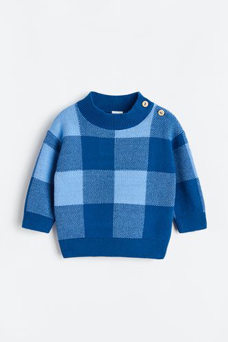 Pullover mit Karomuster Blau/Kariert in Größe 68. Farbe: - H&M - Modalova