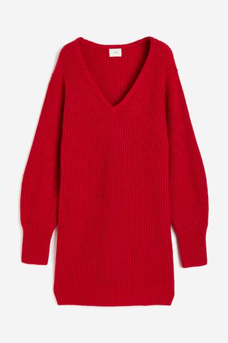 Geripptes Strickkleid Rot, Alltagskleider in Größe S. Farbe: - H&M - Modalova