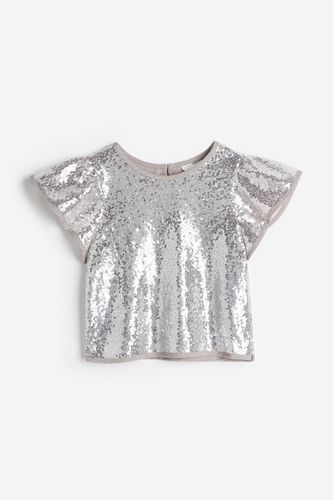 Bluse mit Pailletten Silberfarben, Hemden & Blusen in Größe 110. Farbe: - H&M - Modalova
