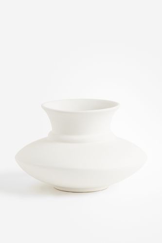 Niedrige Vase aus Steingut Weiß in Größe Onesize. Farbe: - H&m Home - Modalova