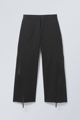 Hose Junko aus Nylon mit Reißverschlussdetails Schwarz, Chinohosen in Größe 38. Farbe: - Weekday - Modalova