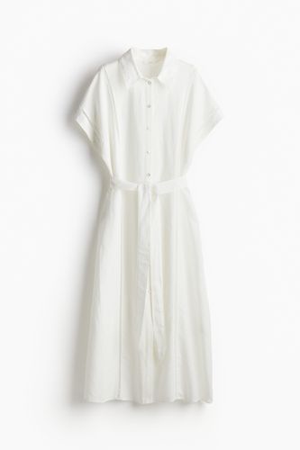 Blusenkleid aus Leinenmix Weiß, Alltagskleider in Größe M. Farbe: - H&M - Modalova