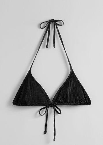 Triangel-Bikinioberteil mit Falten Schwarz, Bikini-Oberteil in Größe 44. Farbe: - & Other Stories - Modalova