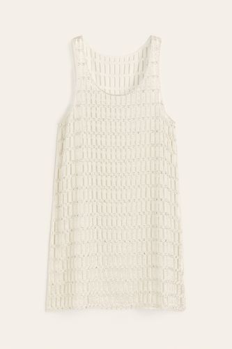 Minikleid mit Verzierungen Weiß/Silberfarben, Party kleider in Größe M. Farbe: - H&M - Modalova