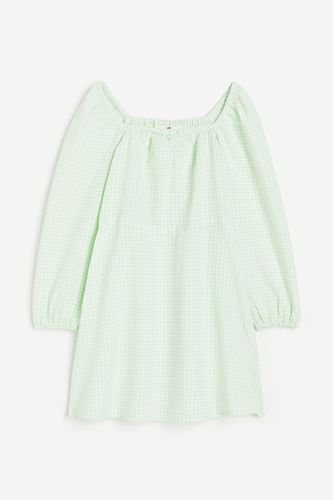 Kleid in A-Linie aus Seersucker Hellgrün/Kariert, Kleider Größe 170. Farbe: - H&M - Modalova