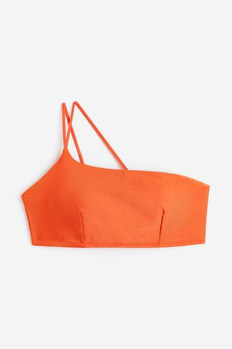 Wattiertes One-Shoulder-Bikinitop Orange, Bikini-Oberteil in Größe 32. Farbe: - H&M - Modalova