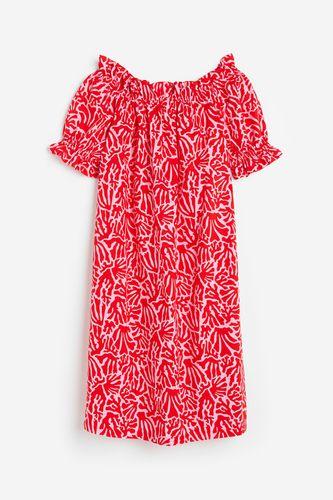 Off-Shoulder-Kleid Rot/Gemustert, Alltagskleider in Größe L. Farbe: - H&M - Modalova