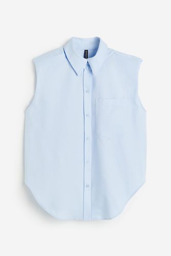 Ärmellose Bluse mit Schulterpolstern Hellblau, Freizeithemden in Größe M. Farbe: - H&M - Modalova