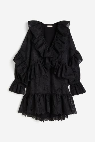 Kleid mit Volants Schwarz, Alltagskleider in Größe S. Farbe: - H&M - Modalova