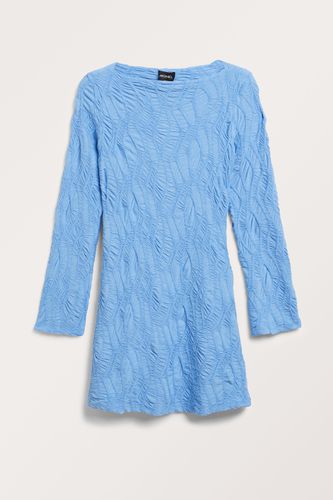Strukturiertes Longsleeve-Minikleid Hellblau, Alltagskleider in Größe M. Farbe: - Monki - Modalova