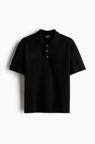 Feinstrick-Poloshirt in Regular Fit Schwarz, Poloshirts Größe M. Farbe: - H&M - Modalova