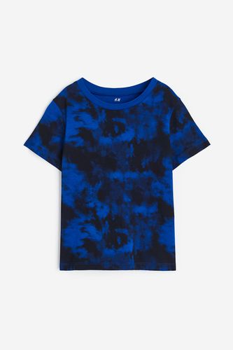 T-Shirt aus Baumwolle Knallblau/Batikmuster, T-Shirts & Tops in Größe 92. Farbe: - H&M - Modalova
