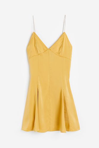 Kleid mit Strassträgern Gelb, Party kleider in Größe XS. Farbe: - H&M - Modalova