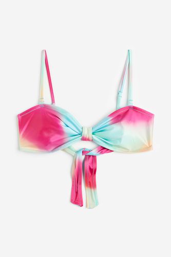 Bandeau-Bikinitop Rosa/Gemustert, Bikini-Oberteil in Größe XXS. Farbe: - H&M - Modalova
