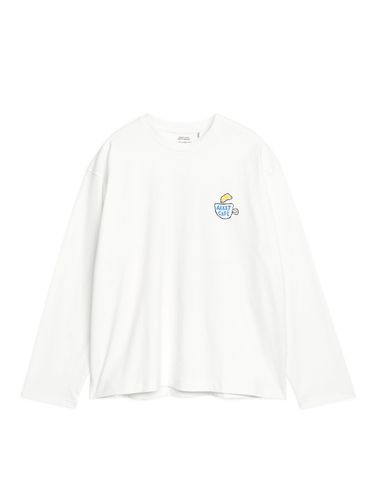 Langärmeliges T-Shirt CAFÉ Weiß in Größe L. Farbe: - Arket - Modalova