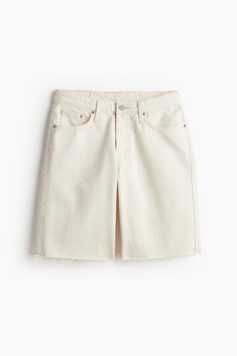 Baggy Low Denim Shorts Cremefarben in Größe 34. Farbe: - H&M - Modalova