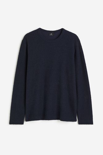 Langarmshirt mit Struktur in Relaxed Fit Marineblau, T-Shirt Größe S. Farbe: - H&M - Modalova