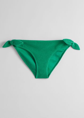 Bikinihose aus Crêpe mit Zierknoten Grün, Bikini-Unterteil in Größe 34. Farbe: - & Other Stories - Modalova