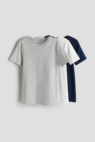 Er-Pack Baumwoll-T-Shirts Hellgraumeliert/Marineblau, T-Shirts & Tops in Größe 146/152. Farbe: - H&M - Modalova