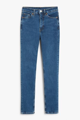 Hohe blaue Jeans Jin, flexible Passform Blau, Skinny in Größe L. Farbe: - Monki - Modalova