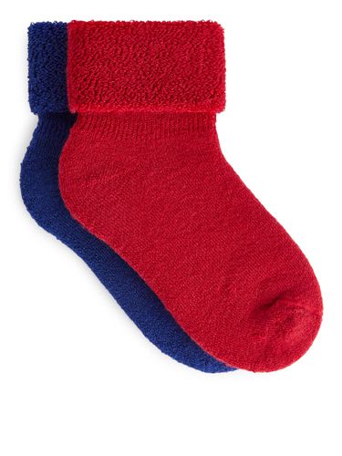 Socken aus Wollfrottee Rot/Blau in Größe 37/39. Farbe: - Arket - Modalova