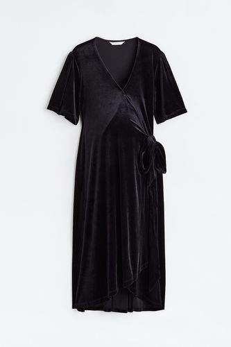 MAMA Wickelkleid aus Velours Schwarz, Kleider in Größe XS. Farbe: - H&M - Modalova