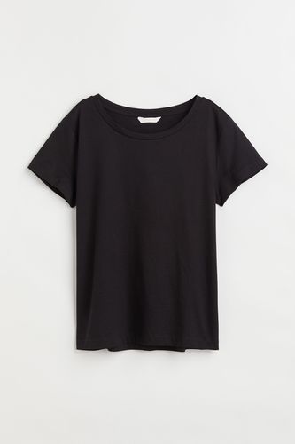 T-Shirt aus Baumwolle Schwarz in Größe XS. Farbe: - H&M - Modalova