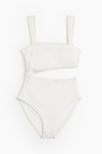 Badeanzug mit wattierten Cups und High Leg Weiß, Badeanzüge in Größe 46. Farbe: - H&M - Modalova