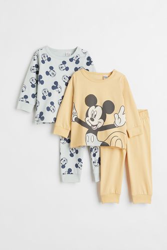 Er-Pack Jersey-Schlafanzüge Gelb/Micky Maus, Pyjamas in Größe 50. Farbe: - H&M - Modalova