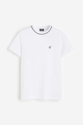 T-Shirt in Slim Fit Weiß Größe XXXL. Farbe: - H&M - Modalova