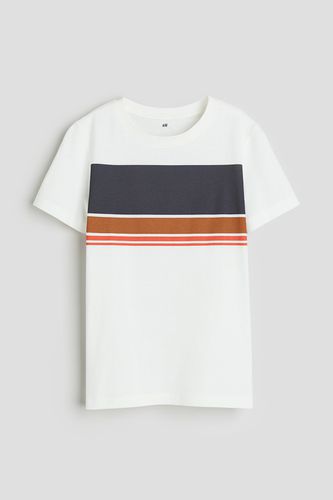 T-Shirt mit Print Weiß/Dunkelgrau, T-Shirts & Tops in Größe 146/152. Farbe: - H&M - Modalova