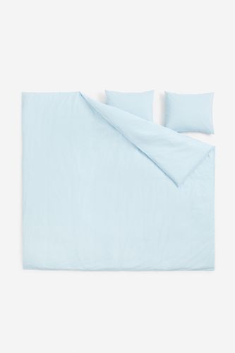 Baumwollbettwäsche für Doppel- und Kingsize-Betten Helles Pastellblau in Größe 240x220 50x60 cm. Farbe: - H&m Home - Modalova
