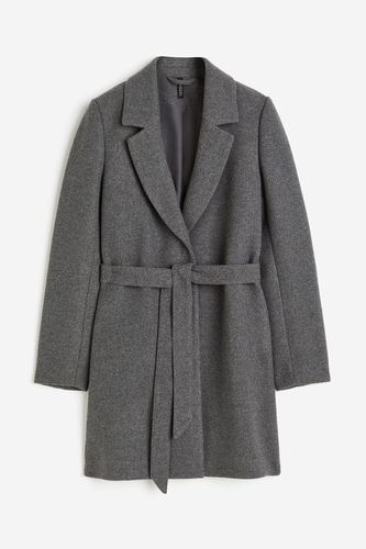 Mantel mit Bindegürtel Dunkelgrau, Mäntel in Größe XXS. Farbe: - H&M - Modalova