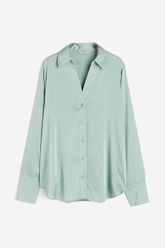 Bluse mit V-Ausschnitt Helles Mattgrün, Blusen in Größe M. Farbe: - H&M - Modalova