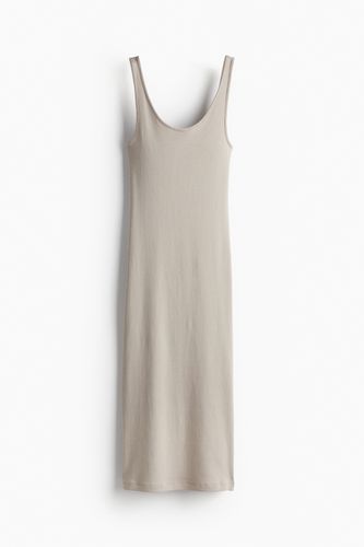 Geripptes Jerseykleid Hellbeige, Alltagskleider in Größe XS. Farbe: - H&M - Modalova