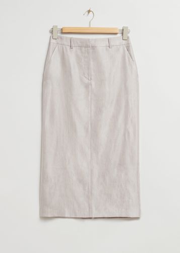 Linen-blend Midi Skirt , Röcke in Größe 34 - & Other Stories - Modalova